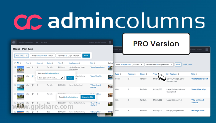 Admin Columns Pro WordPress Plugin
