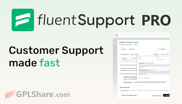 Fluent Support Pro Helpdesk WordPress Plugin