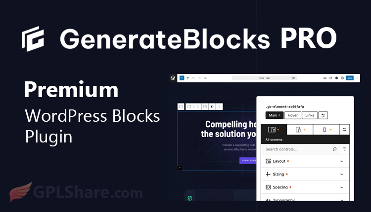 GenerateBlocks Pro (Gutenberg) WordPress Plugin