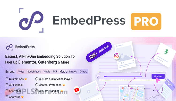 EmbedPress Pro Embed Anything WordPress Plugin