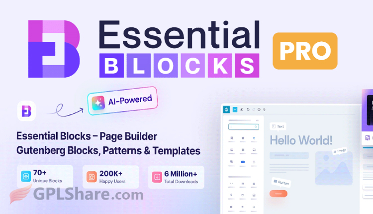 Essential Blocks Pro for Gutenberg WordPress Plugin