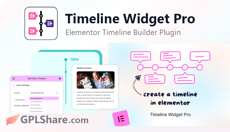 Timeline Widget Pro For Elementor WordPress Plugin