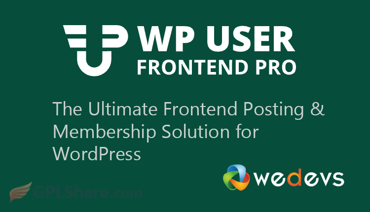 WP User Frontend Pro WordPress Plugin